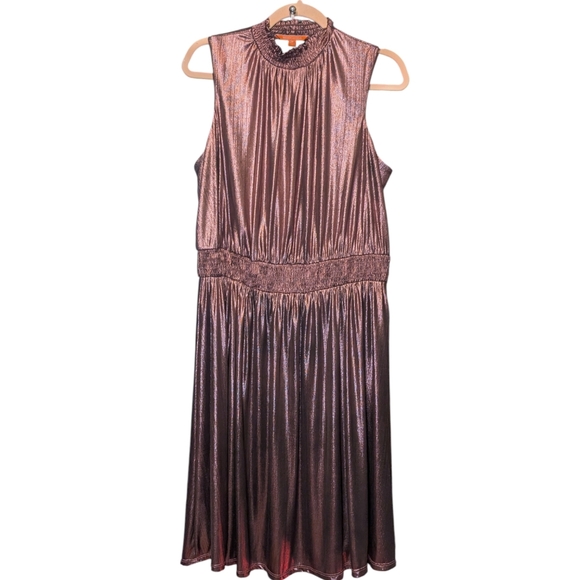 1X • ModCloth • Savor The Occasion Rose Gold A Line Dress - Picture 2 of 6